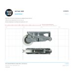 Actual size 1:1 print guide for 84.2mm Adjustable Sliding Door Carriage & Roller – Suits Patio Doors on a 10 mm grid