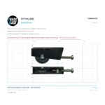 Actual size 1:1 print guide for 85.1mm Adjustable Sliding Door Carriage & Roller – Suits Wardrobe Doors on a 10 mm grid