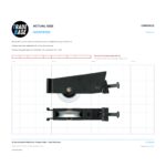 Actual size 1:1 print guide for 92.7mm Adjustable Sliding Door Carriage & Roller – Suits Patio Doors on a 10 mm grid