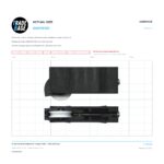 Actual size 1:1 print guide for 97.1mm Adjustable Sliding Door Carriage & Roller – Suits Patio Doors on a 10 mm grid
