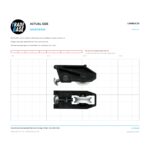 Actual size 1:1 print guide for 15kg Medium Duty Adjustable Patio Door Carriage & Roller - Suits BGC® Mk2 on a 10 mm grid