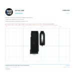 Actual size 1:1 print guide for 25kg Adjustable Patio Door Carriage & Roller No Spring - Suits Bradnams® on a 10 mm grid