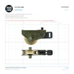 Actual size 1:1 print guide for 115kg Heavy Duty Wide Carriage & Brass Roller - Commercial Door on a 10 mm grid
