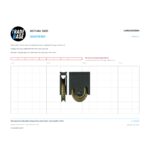 Actual size 1:1 print guide for 35kg Heavy Duty Adjustable Carriage & Brass Roller 36mm - Suits Dowell® & AMP® on a 10 mm grid
