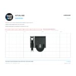 Actual size 1:1 print guide for 40kg Premium Heavy Duty Adjustable Carriage & Roller 36mm - Suits Dowell® & AMP® on a 10 mm grid