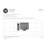 Actual size 1:1 print guide for 100kg Heavy Duty Stainless Steel Patio Door Carriage & Roller - Suits G.James® on a 10 mm grid