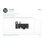 Actual size 1:1 print guide for 15kg Adjustable Patio Door Carriage & Roller - Suits Lidco®, Dowell® & Nu-Look® on a 10 mm grid