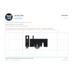 Actual size 1:1 print guide for 40kg Heavy Duty Adjustable Carriage & Stainless Roller - Suits Lidco®, Dowell® & Nu-Look® on a 10 mm grid