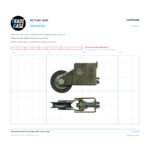 Actual size 1:1 print guide for 25kg Adjustable Patio Door Carriage & Roller - Metal Carriage on a 10 mm grid