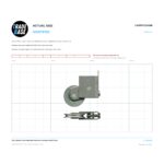 Actual size 1:1 print guide for 25kg Stainless Steel Adjustable Patio Door Carriage & Metal Roller on a 10 mm grid