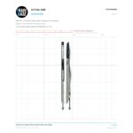 Actual size 1:1 print guide for 45kg Heavy Duty Adjustable Stainless Tandem Carriage - Suits Vantage® on a 10 mm grid