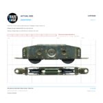 Actual size 1:1 print guide for 60kg Heavy Duty Adjustable Tandem Carriage - Timber Door on a 10 mm grid