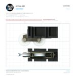Actual size 1:1 print guide for 60kg Heavy Duty Adjustable Tandem Carriage - Commercial Sliding Door on a 10 mm grid