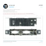 Actual size 1:1 print guide for 60kg Heavy Duty Adjustable Tandem Carriage - Timber Sliding Door on a 10 mm grid