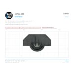 Actual size 1:1 print guide for 60kg Adjustable Timber Door Carriage & Roller - Suits Dowell® on a 10 mm grid