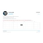 Actual size 1:1 print guide for Canoe Clip – Black on a 10 mm grid