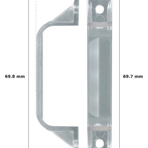 Dimension diagram for FSH4270 Flyscreen Handle - TradeBase Australia. All dimensions in millimetres, drawn on the part.