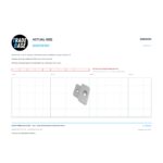 Actual size 1:1 print guide for 21.5mm Sliding Door Guide – Grey – Suits Security, Barrier and Screen Doors on a 10 mm grid