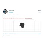 Actual size 1:1 print guide for 23.5mm Sliding Door Guide – Black – Suits Security, Barrier and Screen Doors on a 10 mm grid