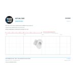 Actual size 1:1 print guide for 25.8mm Sliding Door Guide – White – Suits Security, Barrier and Screen Doors on a 10 mm grid