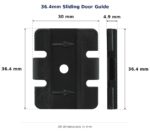 36.4mm Sliding Door Guide – Suits Screen Doors dimension diagram - overall 30 mm x 36.4 mm, every dimension measured in millimetres. TradeBase Australia part GDE36.