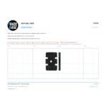 Actual size 1:1 print guide for 36.4mm Sliding Door Guide – Suits Screen Doors on a 10 mm grid