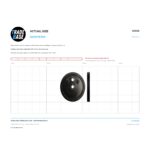 Actual size 1:1 print guide for 41.8mm Nylon Sliding Door Guide – Suits Wardrobe Doors on a 10 mm grid