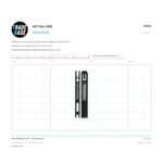 Actual size 1:1 print guide for 61mm Sliding Door Guide – Suits Screen Doors on a 10 mm grid