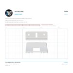 Actual size 1:1 print guide for 63.7mm Sliding Door Guide – Suits Timber Doors on a 10 mm grid