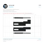 Actual size 1:1 print guide for 83.1mm Sliding Door Guide – Suits Screen Doors on a 10 mm grid