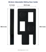 38.6mm Adjustable Sliding Door Guide – Suits Screen Doors dimension diagram - overall 19.6 mm x 38.6 mm, every dimension measured in millimetres. TradeBase Australia part GDEADJ39.
