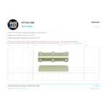 Actual size 1:1 print guide for Timber Door Floor Guide – 60mm Plastic – Suits Robe Runner & Tudor on a 10 mm grid