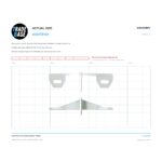 Actual size 1:1 print guide for Cavity Door Floor Guide Butterfly – Plastic on a 10 mm grid
