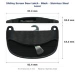 Dimension diagram for LTC8081 Sliding Screen Door Latch - TradeBase Australia. All dimensions in millimetres, drawn on the part.