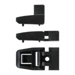 Flyscreen Lift Tab with Plunger Stay for aluminium flyscreens and windows. TradeBase Australia part LTS4640BLK.