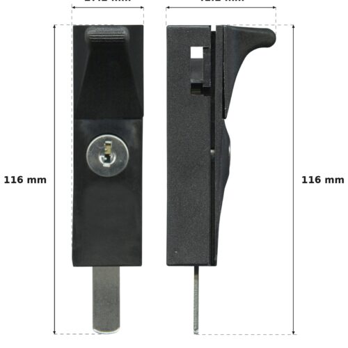 Keyed Window Vent Lock – Suits current Frontline dimension diagram. Every dimension measured in millimetres. TradeBase Australia part LVT6081.