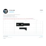 Flyscreen Plunger Stay printed at actual size, 1:1, so the part can be held against the page to identify it. It measures 62.3 mm. TradeBase Australia PST4638.