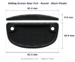 Dimension diagram for PUL8083 Sliding Screen Door Pull - TradeBase Australia. All dimensions in millimetres, drawn on the part.