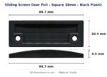 Dimension diagram for PUL808430 Sliding Screen Door Pull - TradeBase Australia. All dimensions in millimetres, drawn on the part.