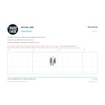 Actual size 1:1 print guide for 19mm Convex Sliding Door Roller – Acetal Threaded Stud 12kg on a 10 mm grid