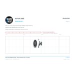 Actual size 1:1 print guide for 25mm Convex Sliding Door Roller – Acetal Threaded Stud 15kg – Suits Arrow on a 10 mm grid