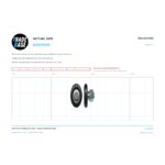 Actual size 1:1 print guide for 31mm Convex Sliding Door Roller – Acetal Threaded Stud 30kg on a 10 mm grid