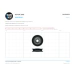 Actual size 1:1 print guide for 32mm Concave Sliding Door Roller – Acetal 15kg on a 10 mm grid