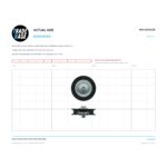 Actual size 1:1 print guide for 32mm Concave Patio & Screen Door Roller 25kg on a 10 mm grid