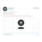 Actual size 1:1 print guide for 32mm Concave Sliding Door Roller – Nylon 40kg on a 10 mm grid