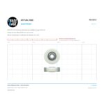 Actual size 1:1 print guide for 31.8mm Sliding Door Roller – Suits Screen Doors on a 10 mm grid