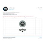 Actual size 1:1 print guide for 32mm Stainless Steel Concave Patio & Screen Door Roller 35kg on a 10 mm grid