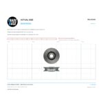 Actual size 1:1 print guide for 33.2mm Sliding Door Roller – Suits Patio and Screen Doors on a 10 mm grid