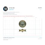 Actual size 1:1 print guide for 34.9mm Sliding Door Roller – Suits Patio and Screen Doors on a 10 mm grid