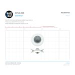 Actual size 1:1 print guide for 36mm Concave Sliding Door Roller – Nylon 25kg on a 10 mm grid